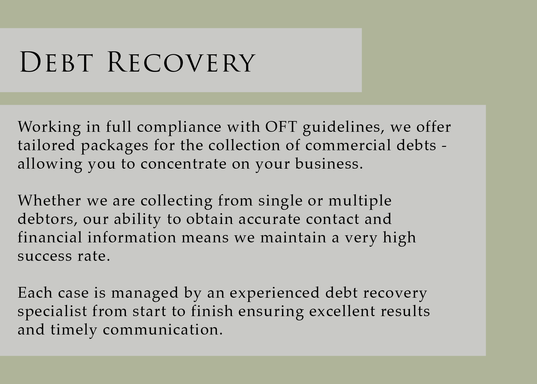 Debt Recovery Specialists